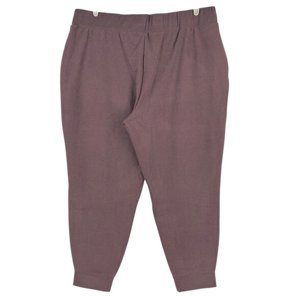 RBX Womens Peach Skin Plum Joggers Plus Size 2X Drawstring Waist Lightweight NWT - Picture 2 of 12